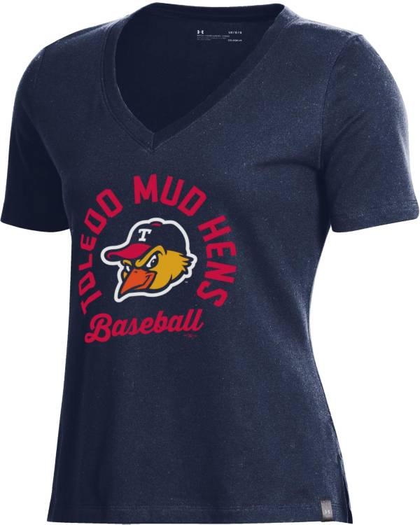 Under Armour Women's Toledo Mud Hens Navy V-Neck Performance T-Shirt