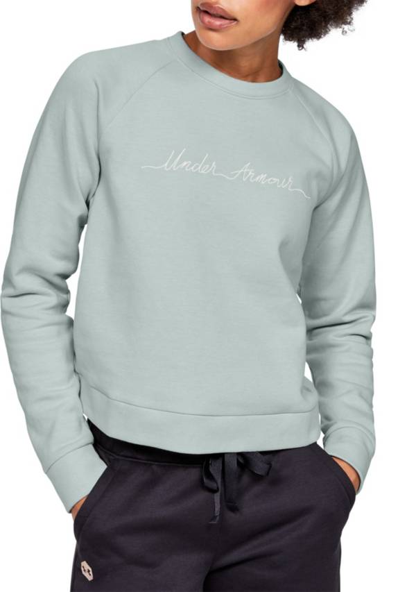 Under Armour Women's Recovery Fleece Script Crewneck