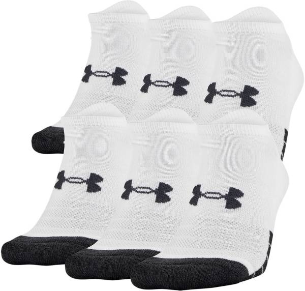 Under Armour Youth Performance Tech No Show Socks 6 Pack