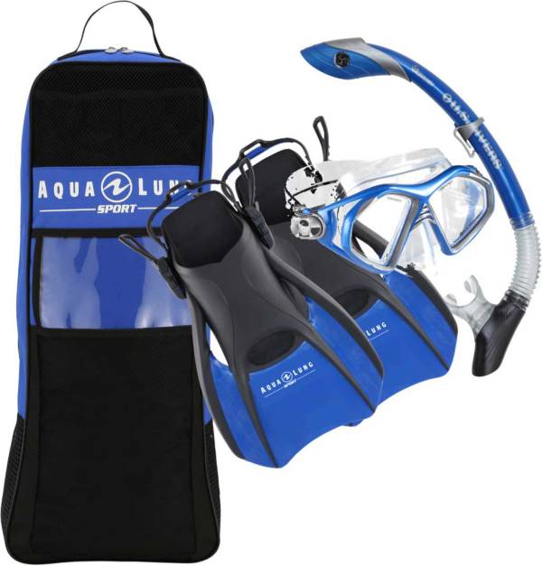 Aqua Lung Sport Scuba Snorkeling NON Purge Mask Dry Snorkel Set 