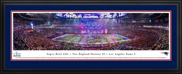 Blakeway Panoramas Super Bowl LIII Champions New England Patriots Deluxe Framed Panorama Poster