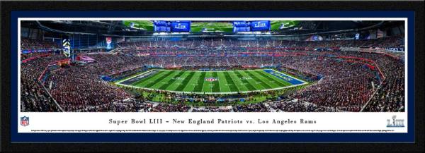 Blakeway Panoramas Super Bowl LIII Champions New England Patriots Kick Off Framed Panorama Poster