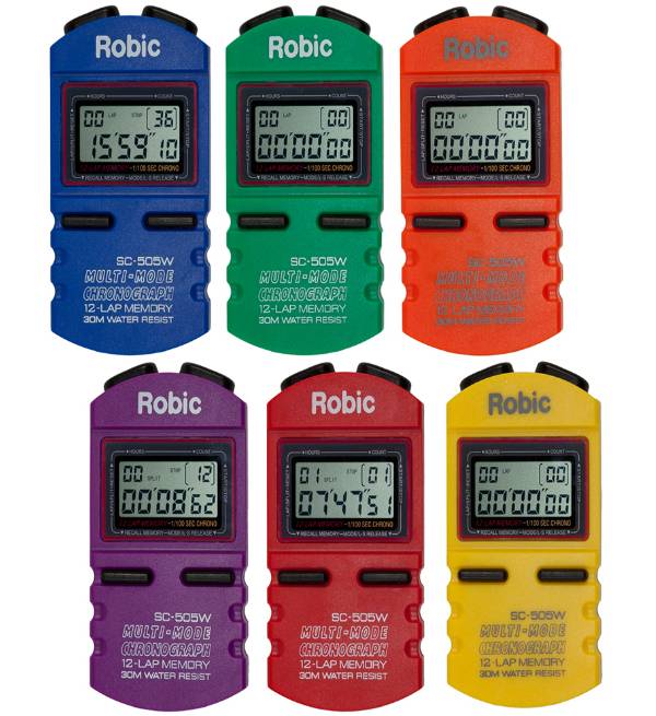 Robic SC-505W Set of 6 12 Memory Stopwatches