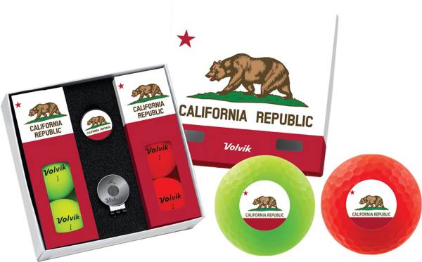 Volvik VIVID Matte State California Edition Golf Balls + Hat Clip Set  – 6 Pack product image