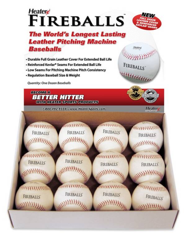 Heater Fireball Leather Baseballs - 12 Pack