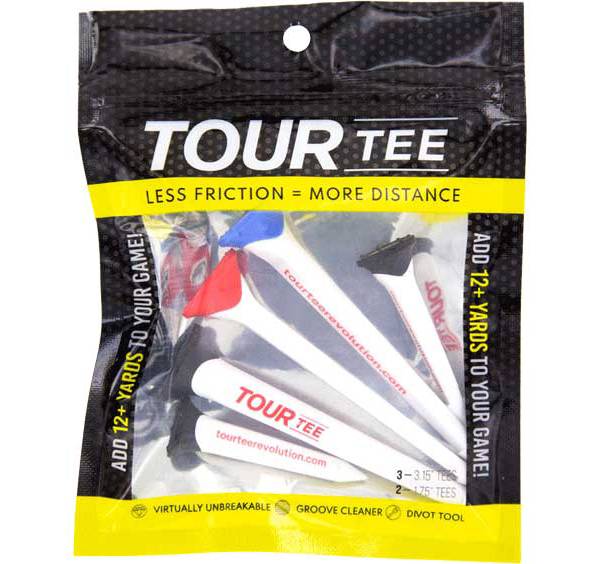 TourTee 3.15" & 1.75" Revolution Golf Tee Combo - 5 Pack
