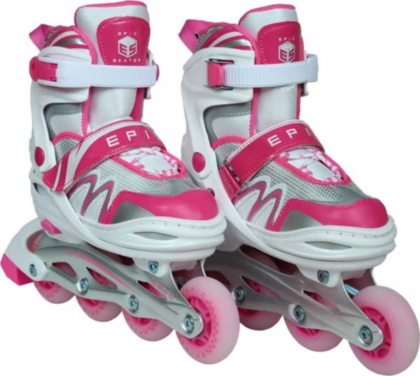 Roller Derby Blue Pink Roller Skates girls PIXIE Adjustable Sizes 12-2 