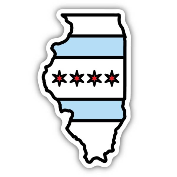 Stickers Northwest Illinois State Flag Sticker