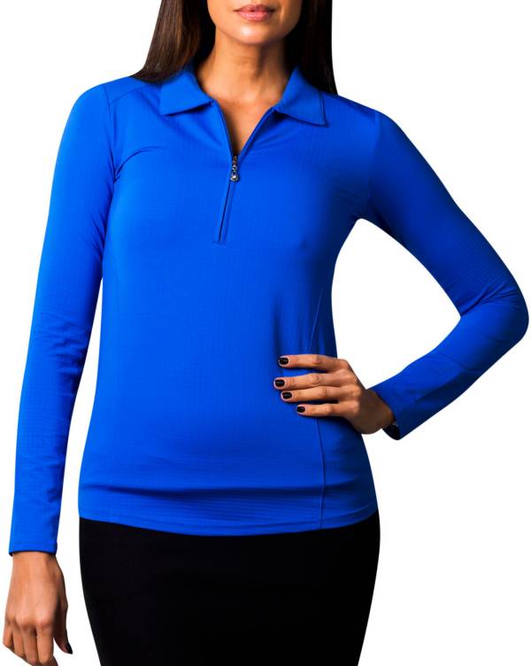 SanSoleil Women's SolTek ICE Solid 1/4 Zip Golf Pullover