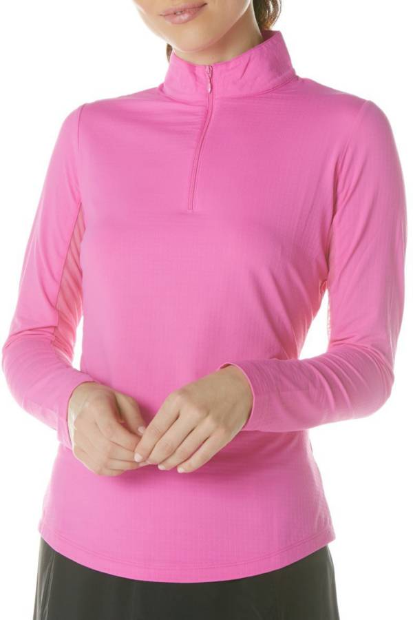 IBKUL Women's Solid Long Sleeve Golf Top