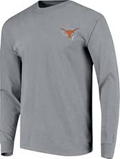 Image One Men's Texas Longhorns Grey Hyperlocal Long Sleeve T-Shirt product image