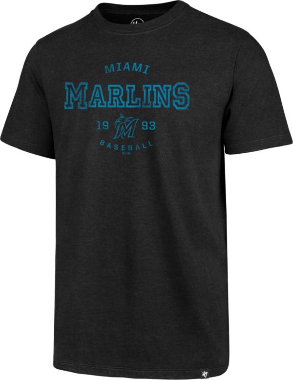 ‘47 Men's Miami Marlins Black Club Tee