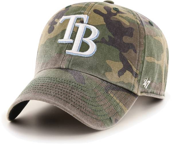 ‘47 Men's Tampa Bay Rays Camo Clean Up Adjustable Hat