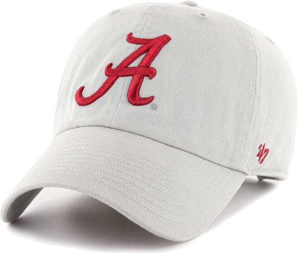 ‘47 Men's Alabama Crimson Tide Grey Clean Up Adjustable Hat