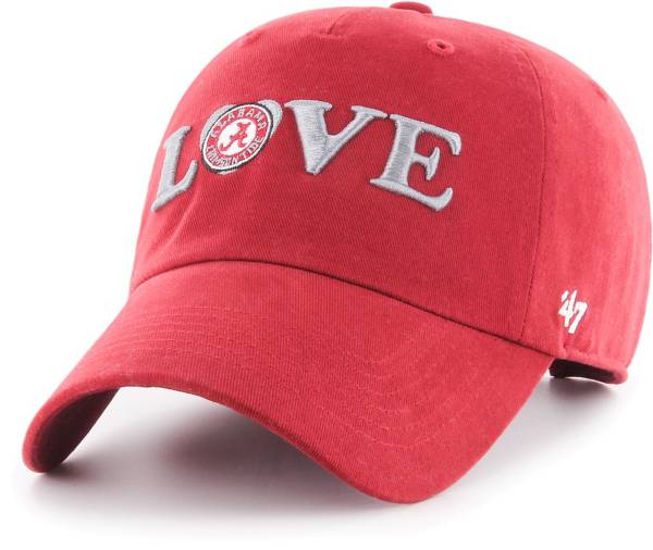 ‘47 Women's Alabama Crimson Tide Crimson Love Script Clean Up Adjustable Hat