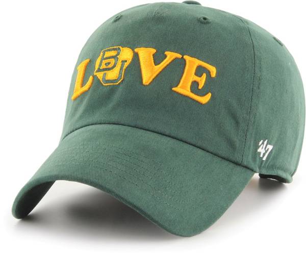 ‘47 Women's Baylor Bears Green Love Script Clean Up Adjustable Hat