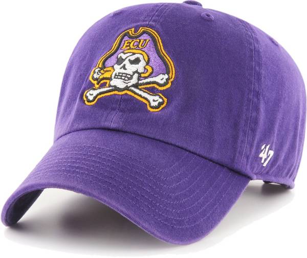 ‘47 Men's East Carolina Pirates Purple Clean Up Adjustable Hat