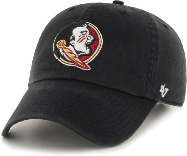 ‘47 Men's Florida State Seminoles Clean Up Adjustable Black Hat product image