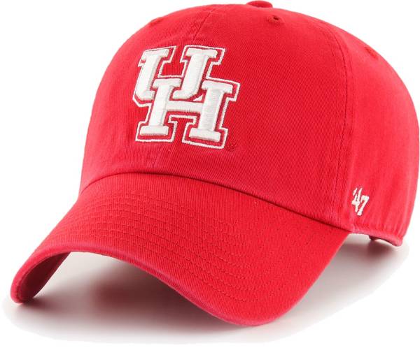 ‘47 Men's Houston Cougars Red Clean Up Adjustable Hat