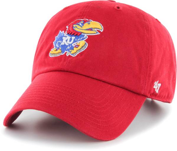 ‘47 Men's Kansas Jayhawks Crimson Clean Up Adjustable Hat