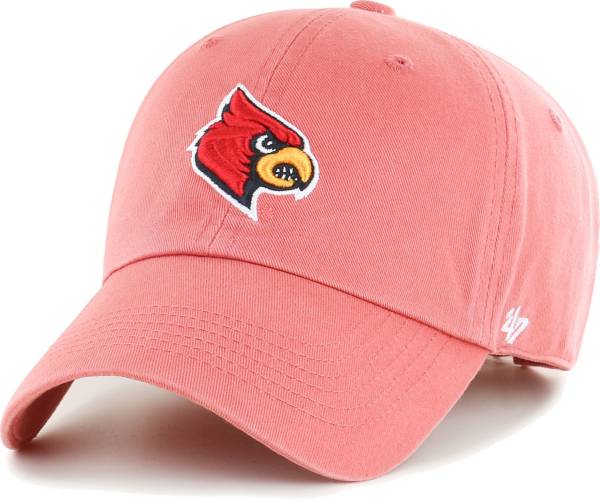 ‘47 Men's Louisville Cardinals Cardinal Red Clean Up Adjustable Hat