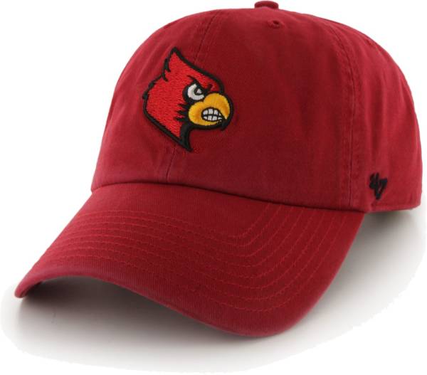 ‘47 Men's Louisville Cardinals Cardinal Red Clean Up Adjustable Hat