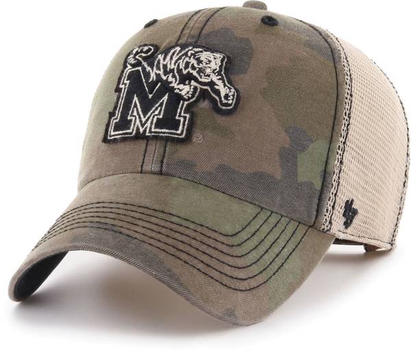 ‘47 Men's Memphis Tigers Camo Burnett Clean Up Adjustable Hat