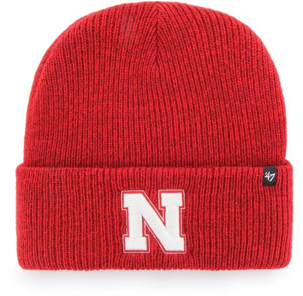 '47 Men's Nebraska Cornhuskers Brown Brain Freeze Cuffed Knit Beanie