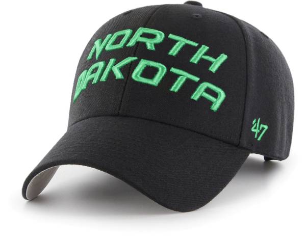 ‘47 Men's North Dakota Fighting Hawks Script MVP Adjustable Black Hat