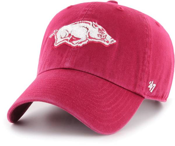 ‘47 Men's Arkansas Razorbacks Cardinal Clean Up Adjustable Hat