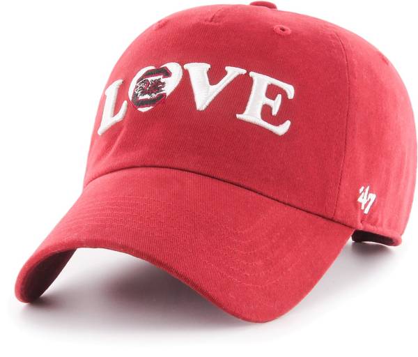 ‘47 Women's South Carolina Gamecocks Garnet Love Script Clean Up Adjustable Hat