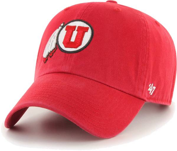 ‘47 Men's Utah Utes Crimson Clean Up Adjustable Hat