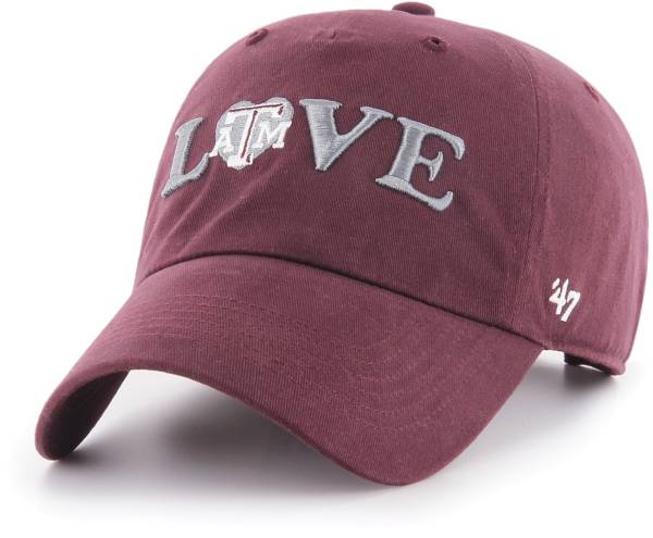 ‘47 Women's Texas A&M Aggies Maroon Love Script Clean Up Adjustable Hat