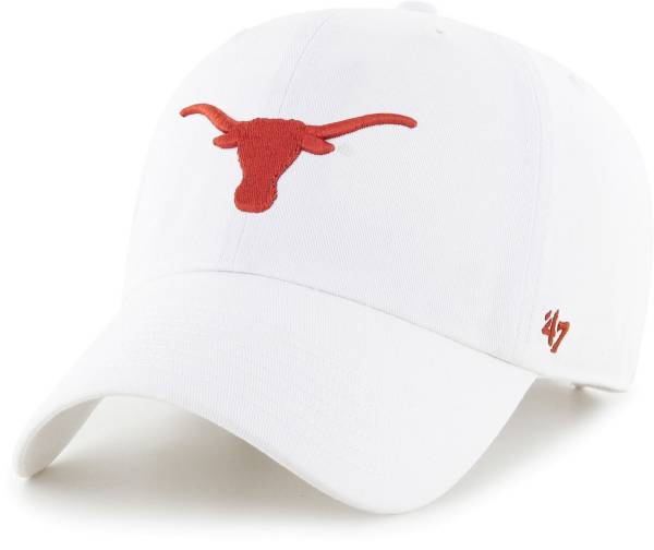 ‘47 Men's Texas Longhorns White Clean Up Adjustable Hat product image