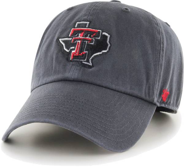 ‘47 Men's Texas Tech Red Raiders Grey Clean Up Adjustable Hat