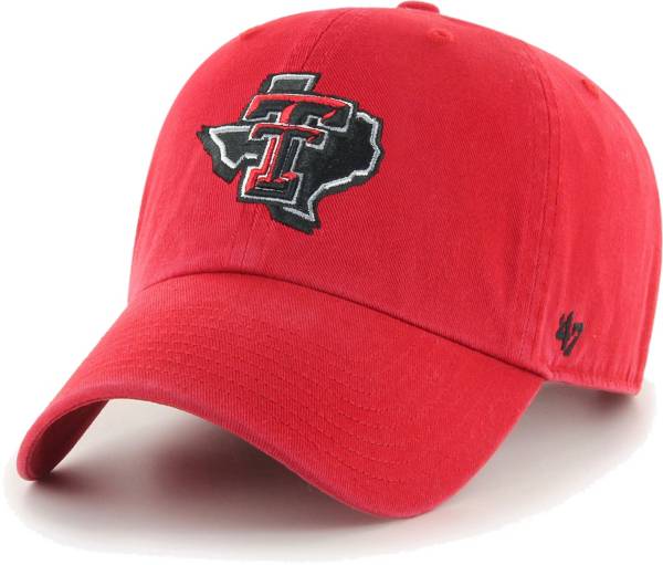 ‘47 Men's Texas Tech Red Raiders Red Clean Up Adjustable Hat