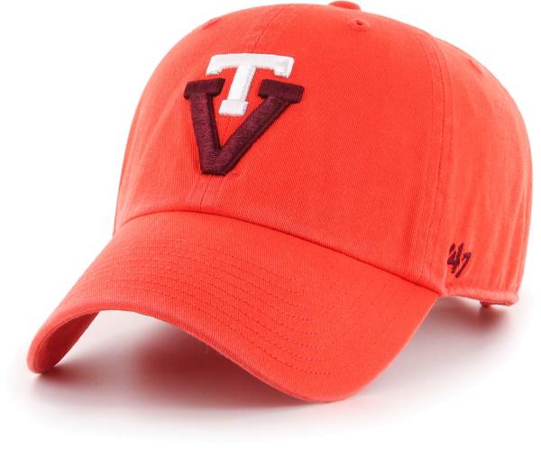 ‘47 Men's Virginia Tech Hokies Burnt Orange Clean Up Adjustable Hat