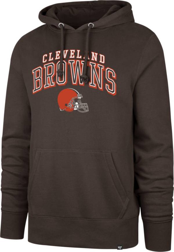 '47 Men's Cleveland Browns Double Decker Headline Brown Hoodie