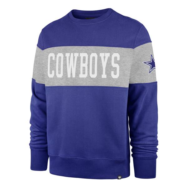 ‘47 Men's Dallas Cowboys Interstate Crew Neck Royal Hoodie