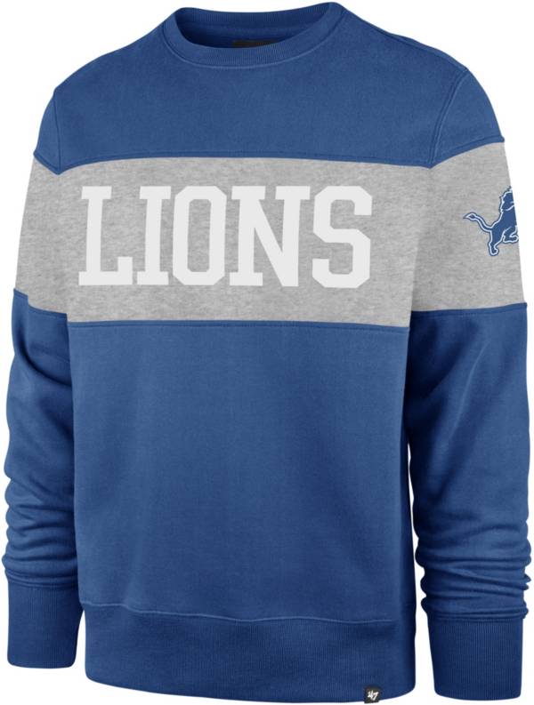 ‘47 Men's Detroit Lions Interstate Crew Blue Sweatshirt