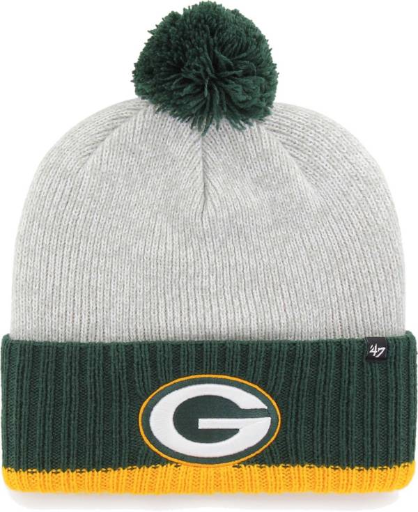 '47 Men's Green Bay Packers Grey Crisp Cuff Knit