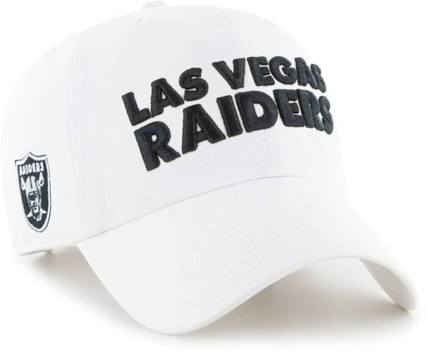 ‘47 Men's Las Vegas Raiders White Script Clean Up Adjustable Hat