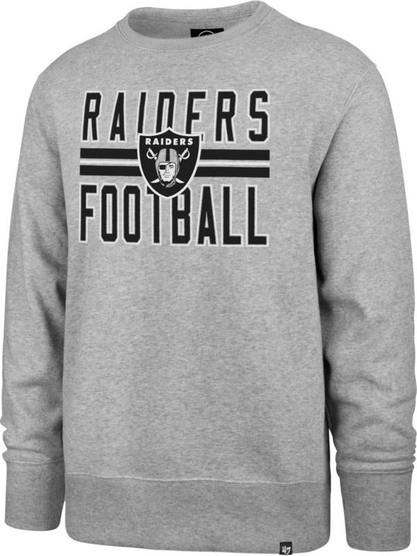 '47 Men's Las Vegas Raiders Stripe Headline Grey Crew