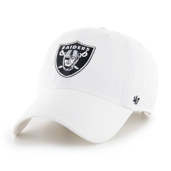 ‘47 Men's Las Vegas Raiders Cleanup White Adjustable Hat