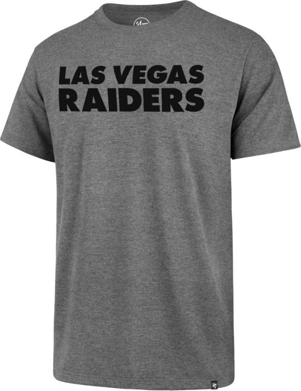 '47 Men's Las Vegas Raiders Rival Wordmark Grey T-Shirt