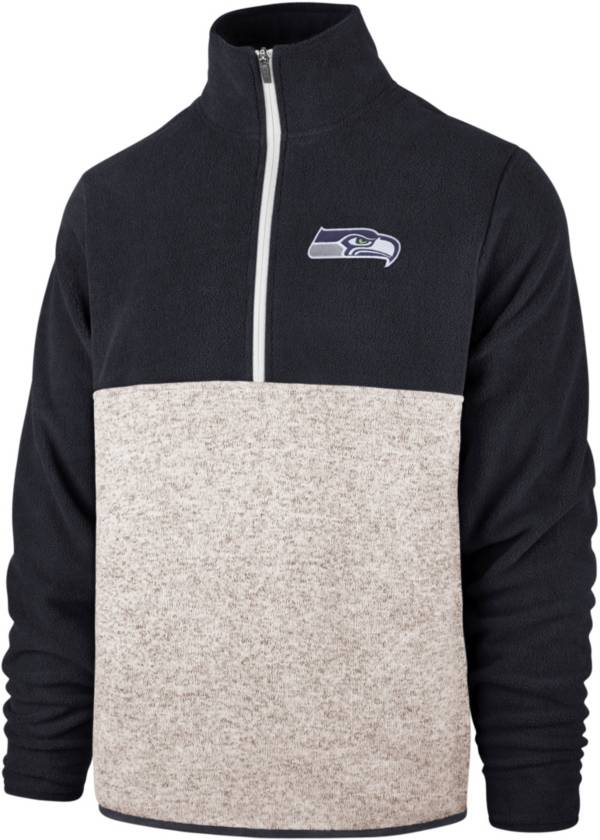 ‘47 Men's Seattle Seahawks Kodiak Color Block Quarter-Zip Pullover