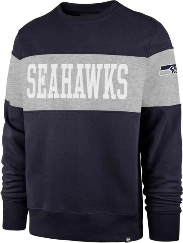‘47 Men's Seattle Seahawks Interstate Crew Navy Sweatshirt product image