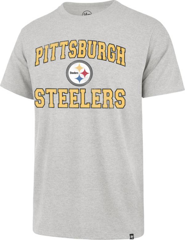 ‘47 Men's Pittsburgh Steelers Franklin Arch Grey T-Shirt