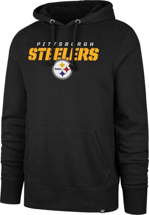 '47 Men's Pittsburgh Steelers Traction Headline Black Hoodie