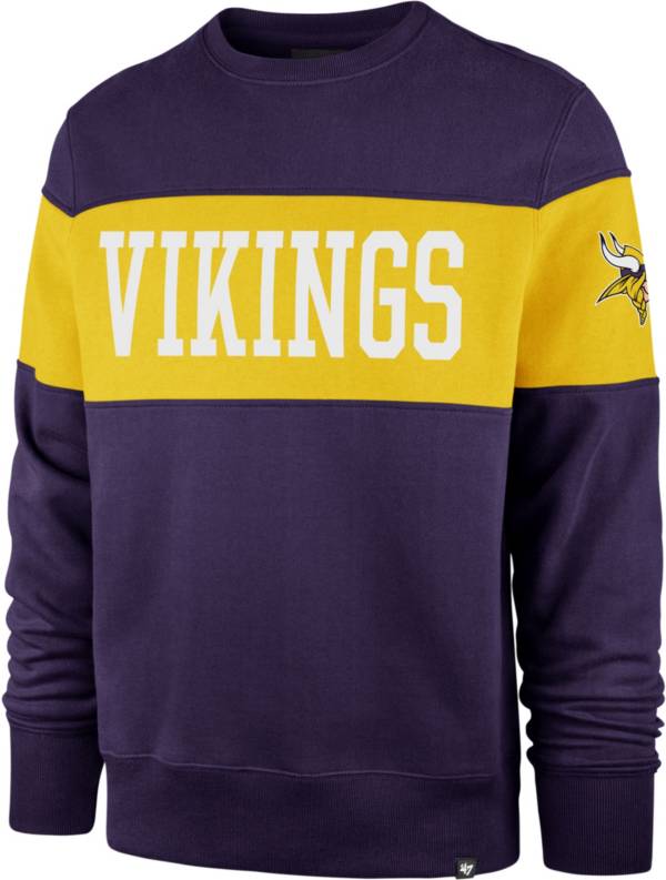 ‘47 Men's Minnesota Vikings Interstate Crew Purple Sweatshirt
